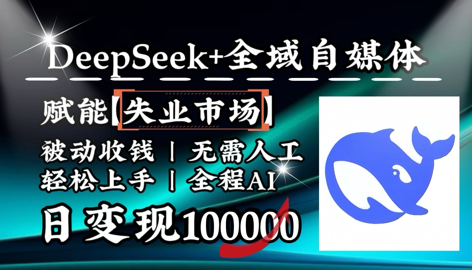 图片[1]-降维打击，DeepSeek+失业市场，全自动操作，结合人人刚需，单月利润轻松破100000＋-泱泱学习社
